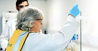 Shirley testing products in the ReAgent lab